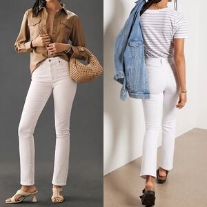 Ag Adriano Goldschmied White Straight Leg Denim